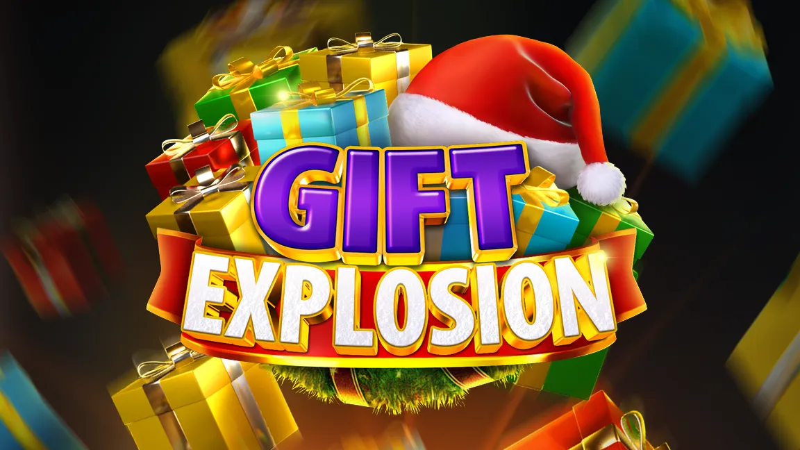 The promotional header for Gift Explosion, an online slot game on Betty.ca.