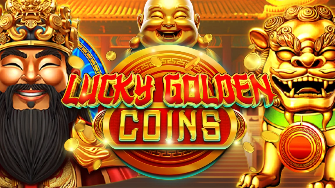The promotional header for Lucky Golden Coins, an online slot game on Betty.ca.