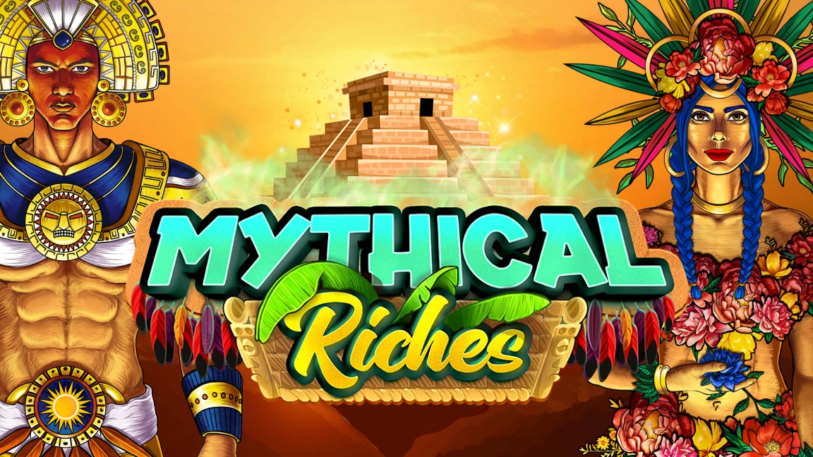 The promotional header for Mythical Riches, an online slot game on Betty.ca.