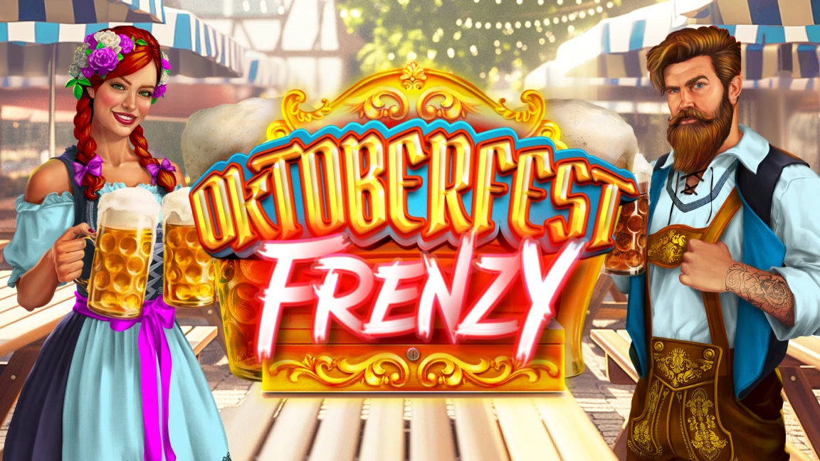 The promotional header for Oktoberfest Frenzy, an online slot game on Betty.ca.