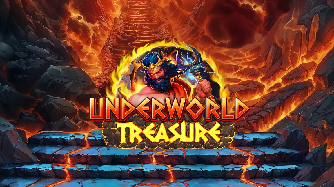 The promotional header for Underworld Treasure, an online slot game on Betty.ca.