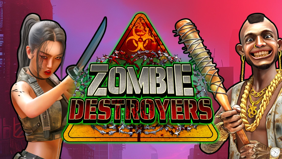 The promotional header for Zombie Destroyers, an online slot game on Betty.ca.