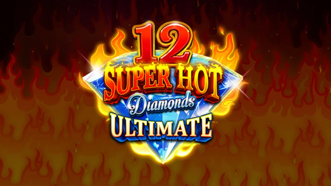 The promotional header for 12 Super Hot Diamonds Ultimate, an online slot game on Betty.ca.