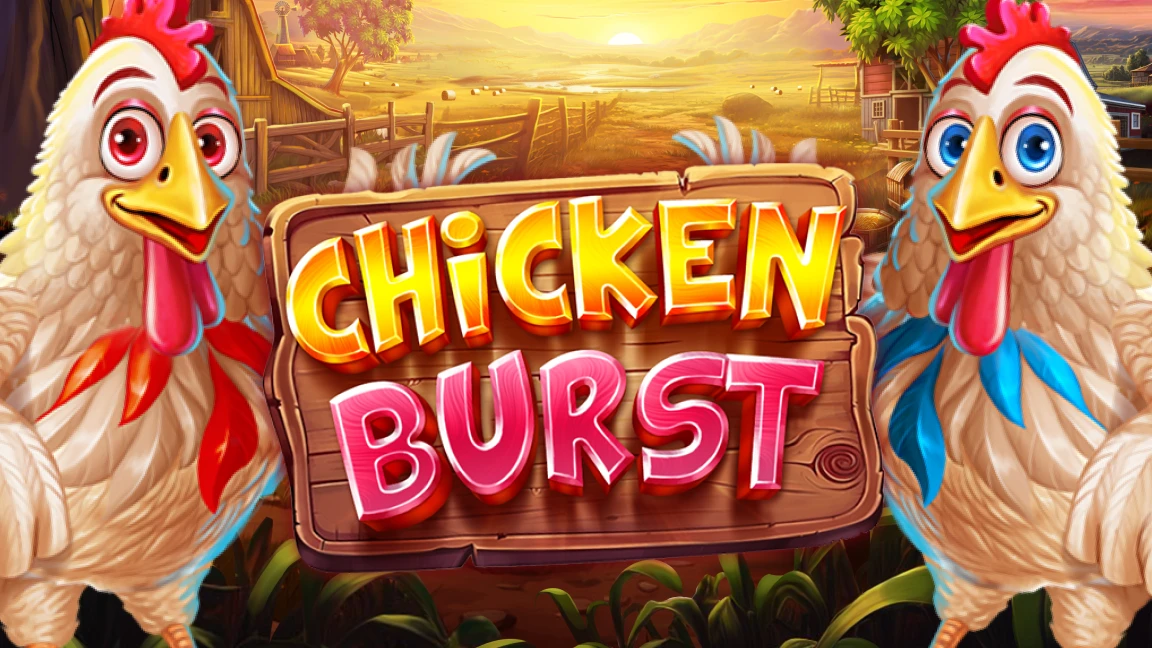 The promotional header for Chicken Burst, an online slot game on Betty.ca.