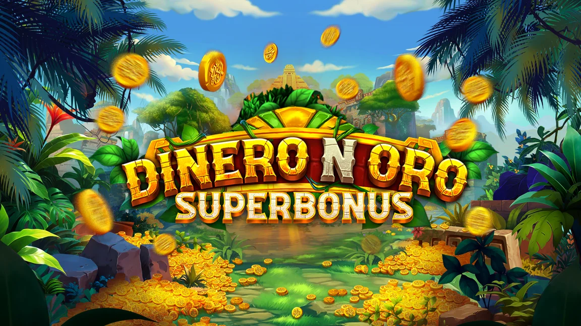 The promotional header for Dinero N Oro Superbonus, an online slot game on Betty.ca.