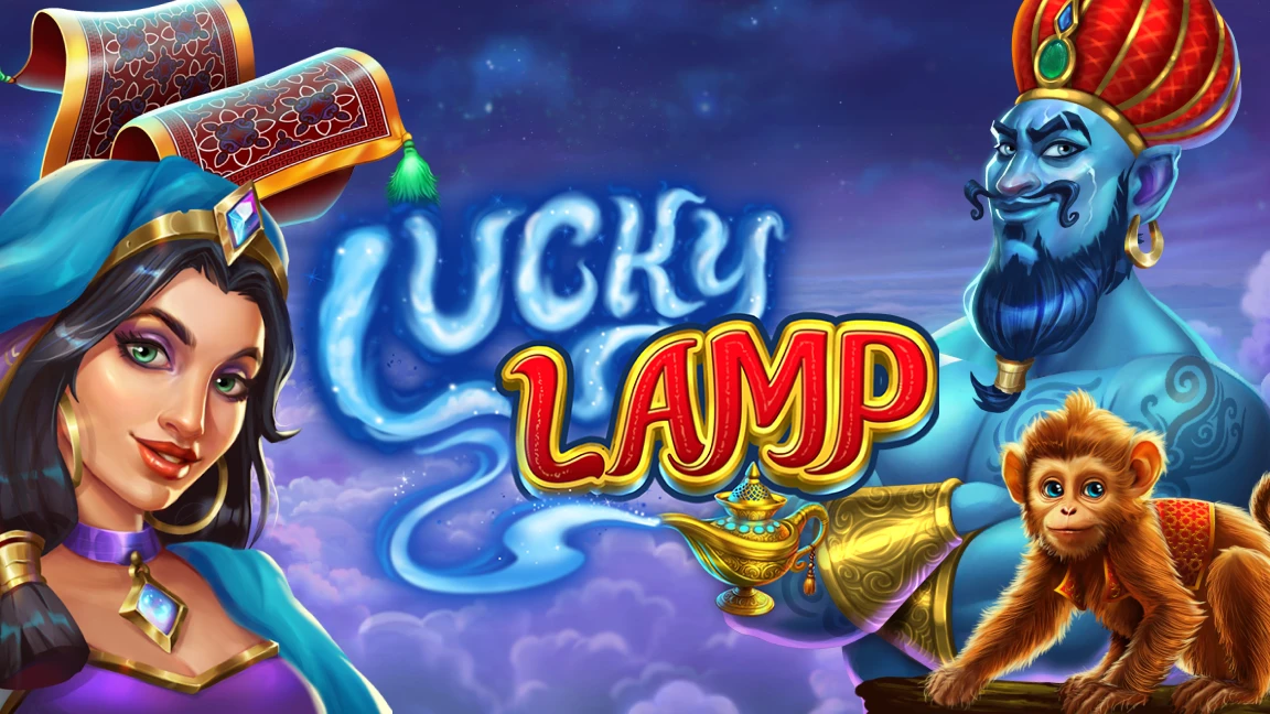 The promotional header for Lucky Lamp, an online slot game on Betty.ca.