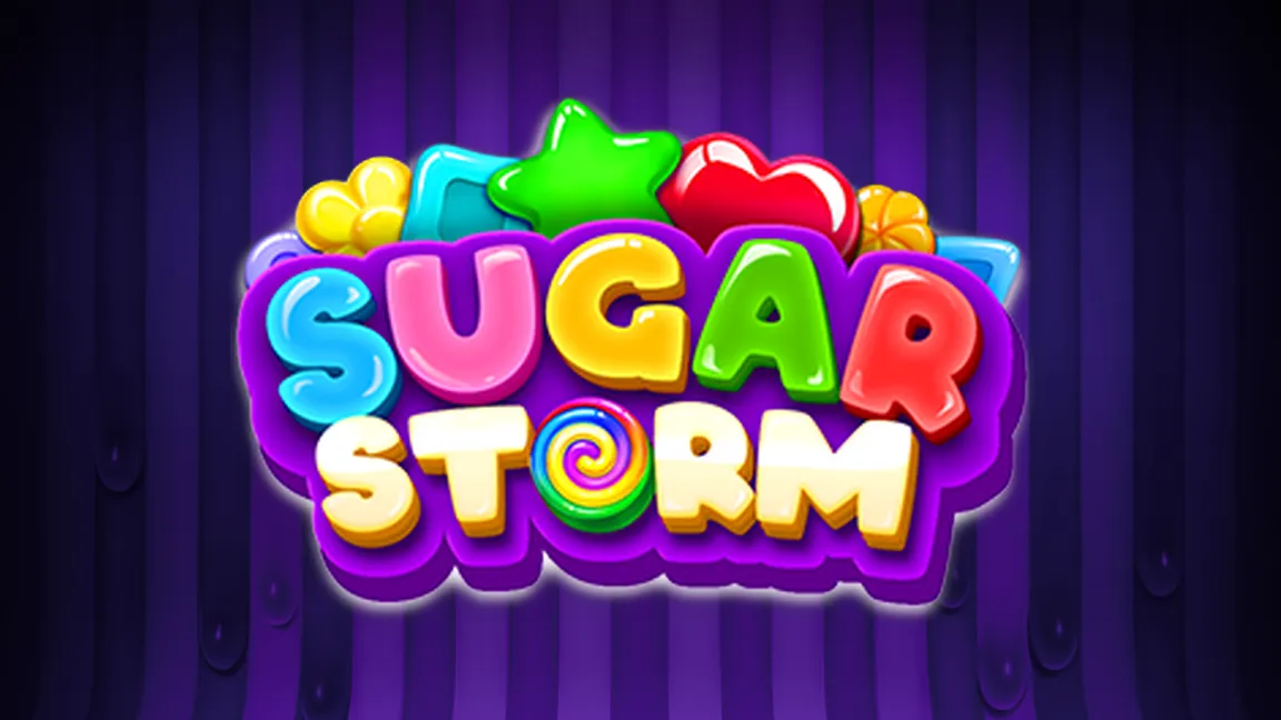 The promotional header for Sugar Storm, an online slot game on Betty.ca.