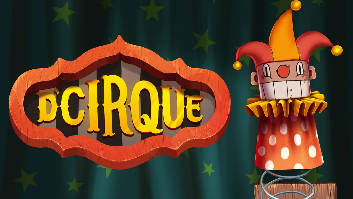 The promotional header for DCirque, an online slot game on Betty.ca.