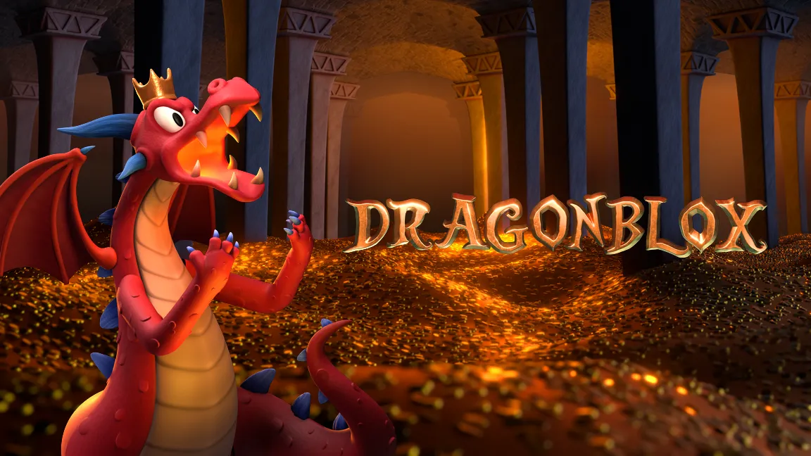The promotional header for Dragon Blox, an online slot game on Betty.ca.