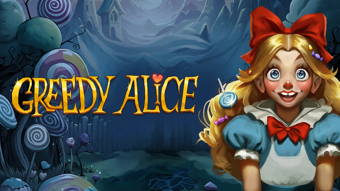 The promotional header for Greedy Alice, an online slot game on Betty.ca.