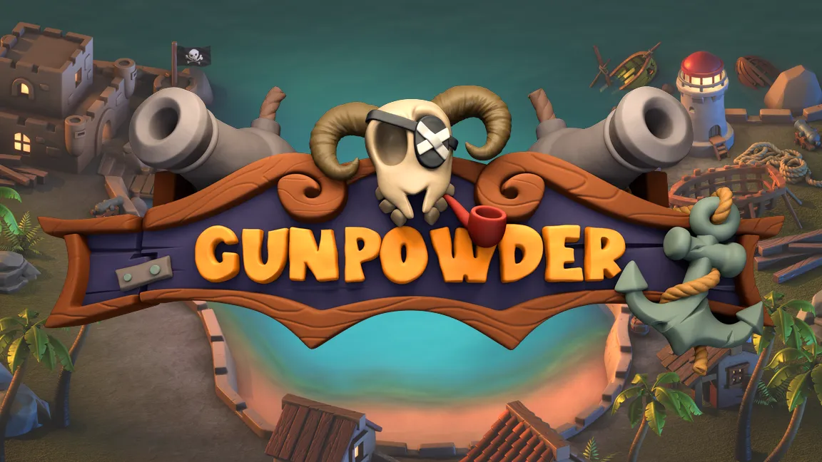 The promotional header for Gunpowder, an online slot game on Betty.ca.