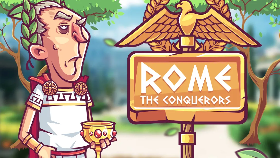 The promotional header for Rome - The Conquerors, an online slot game on Betty.ca.