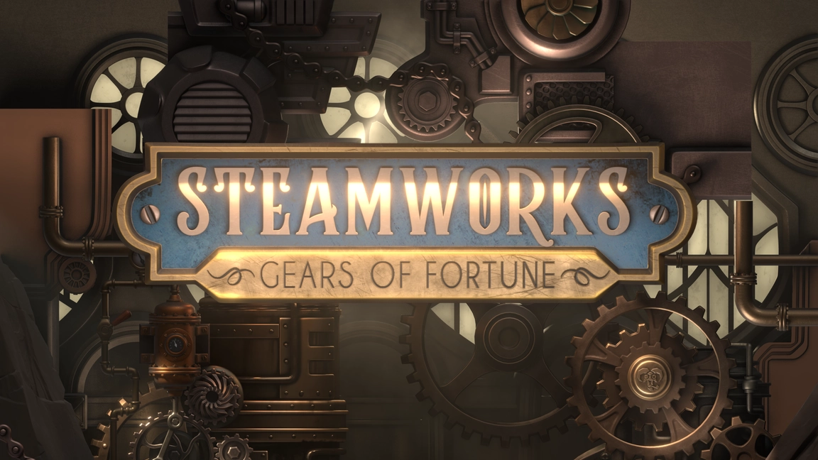 The promotional header for Steamworks - Gears of Fortune, an online slot game on Betty.ca.