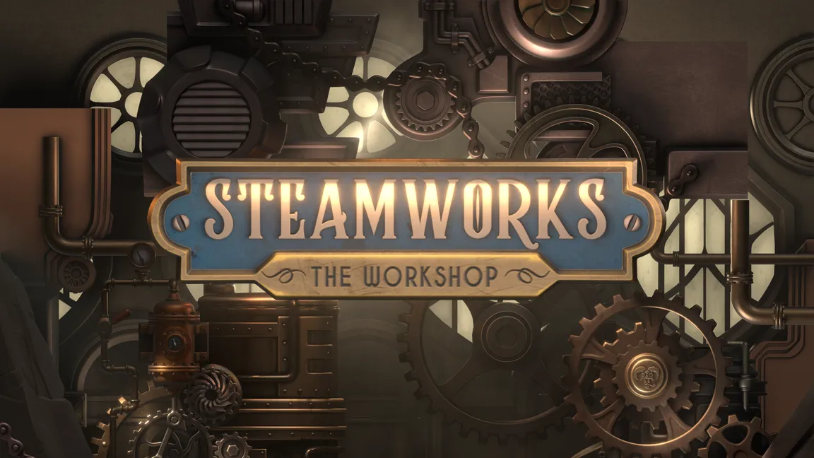 The promotional header for Steamworks - The Workshop, an online slot game on Betty.ca.