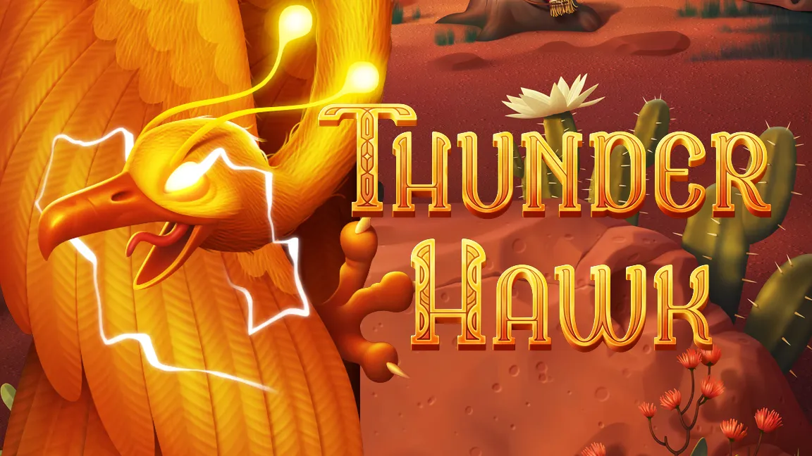 The promotional header for Thunderhawk, an online slot game on Betty.ca.
