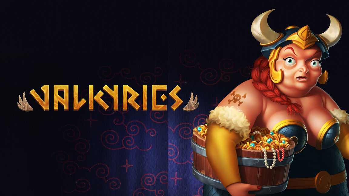 The promotional header for Valkyries, an online slot game on Betty.ca.