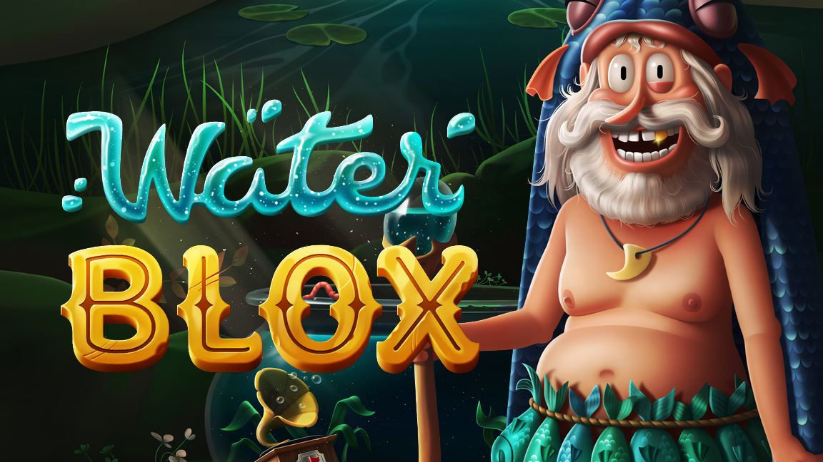 The promotional header for Water Blox, an online slot game on Betty.ca.