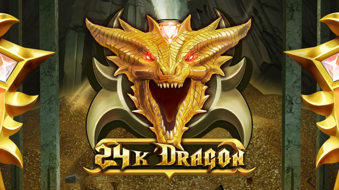 The promotional header for 24k Dragon, an online slot game on Betty.ca.