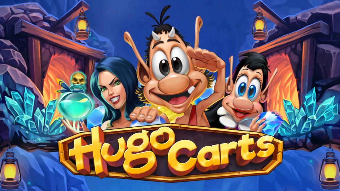 The promotional header for Hugo Carts, an online slot game on Betty.ca.