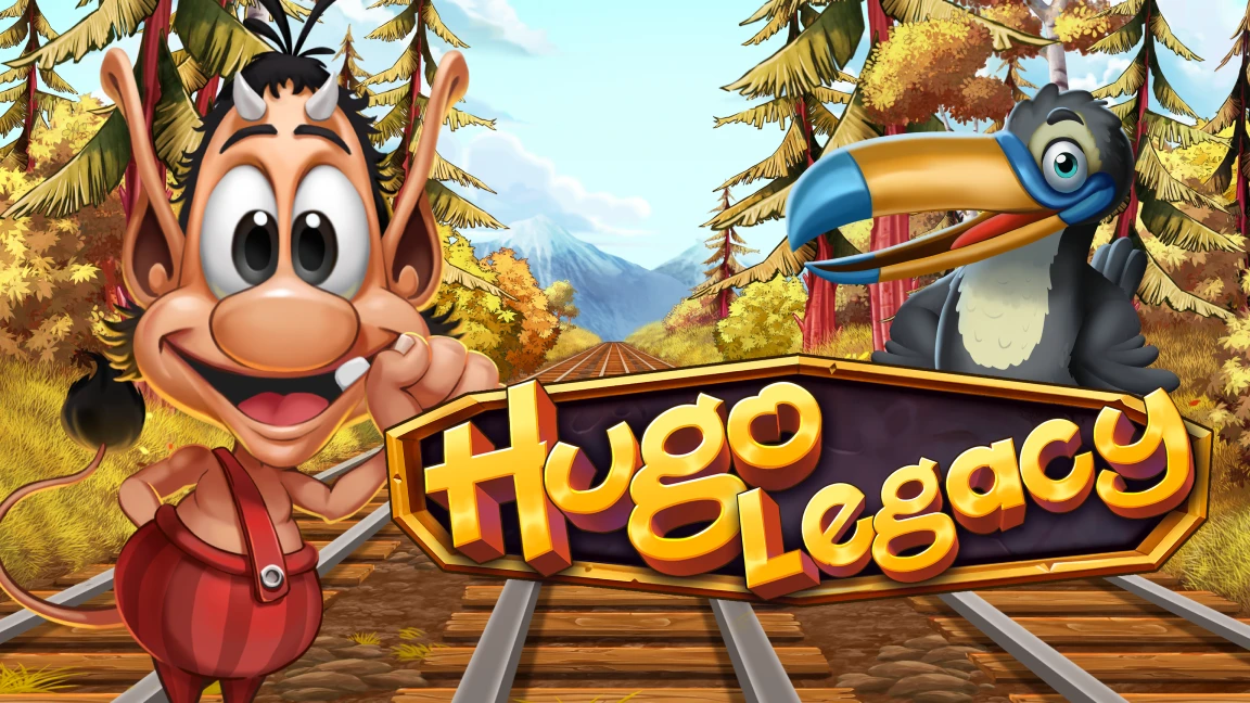The promotional header for Hugo Legacy, an online slot game on Betty.ca.
