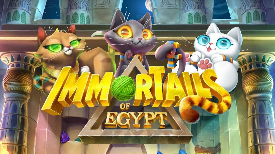 The promotional header for ImmorTails of Egypt, an online slot game on Betty.ca.