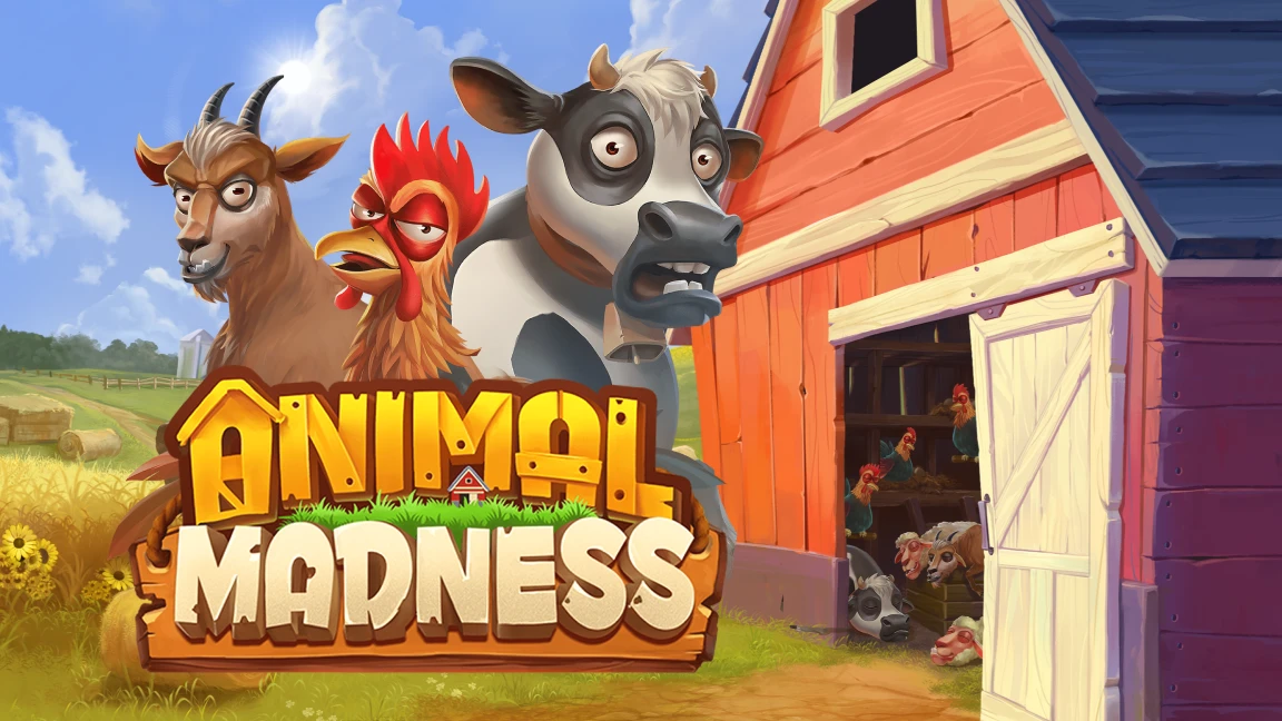 The promotional header for Animal Madness, an online slot game on Betty.ca.