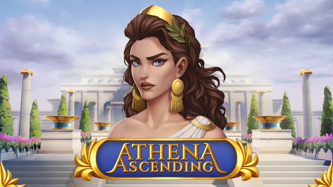 The promotional header for Athena Ascending, an online slot game on Betty.ca.
