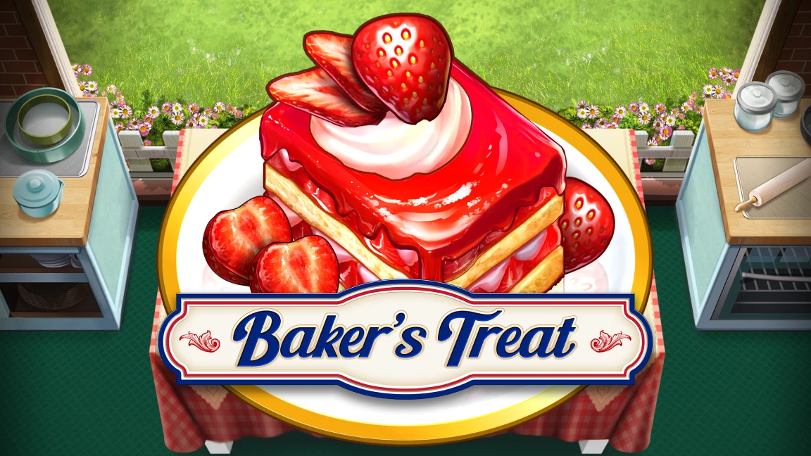 The promotional header for Baker's Treat, an online slot game on Betty.ca.