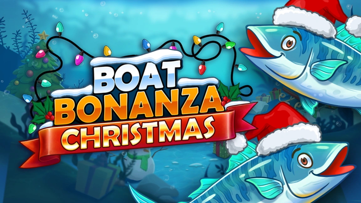 The promotional header for Boat Bonanza Christmas, an online slot game on Betty.ca.