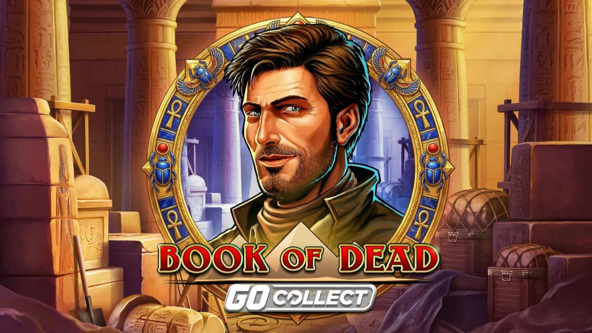 The promotional header for Book of Dead GO Collect, an online slot game on Betty.ca.