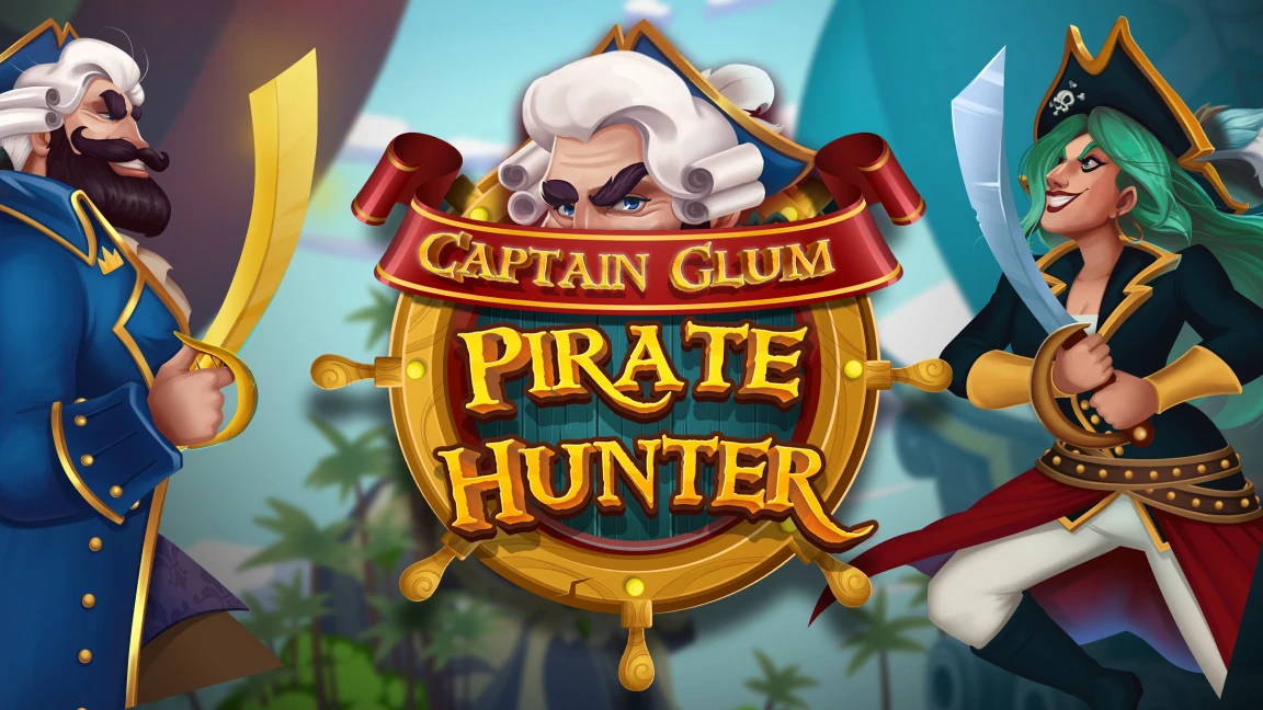 The promotional header for Captain Glum: Pirate Hunter, an online slot game on Betty.ca.