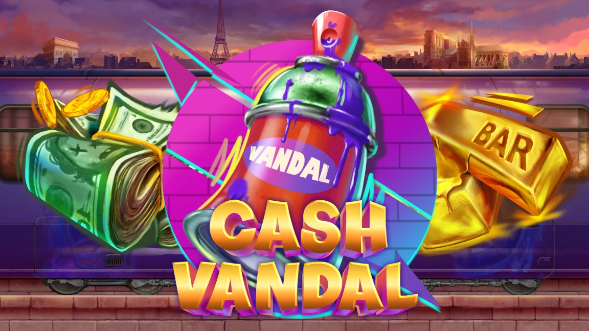 The promotional header for Cash Vandal, an online slot game on Betty.ca.