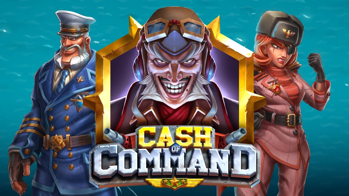 The promotional header for Cash of Command, an online slot game on Betty.ca.