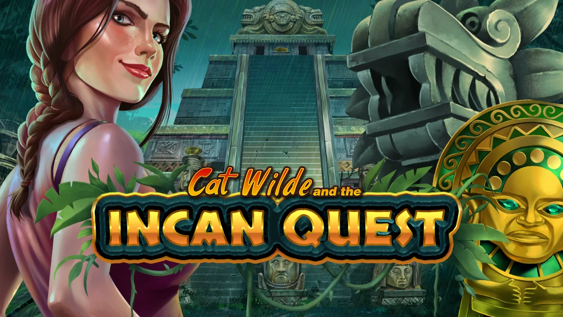 The promotional header for Cat Wilde and the Incan Quest, an online slot game on Betty.ca.