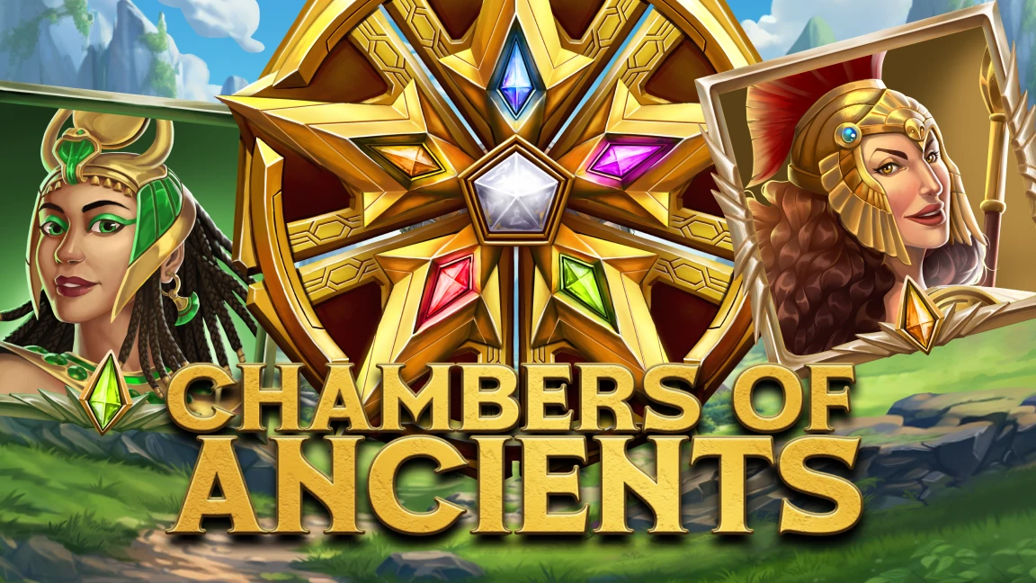 The promotional header for Chambers of Ancients, an online slot game on Betty.ca.