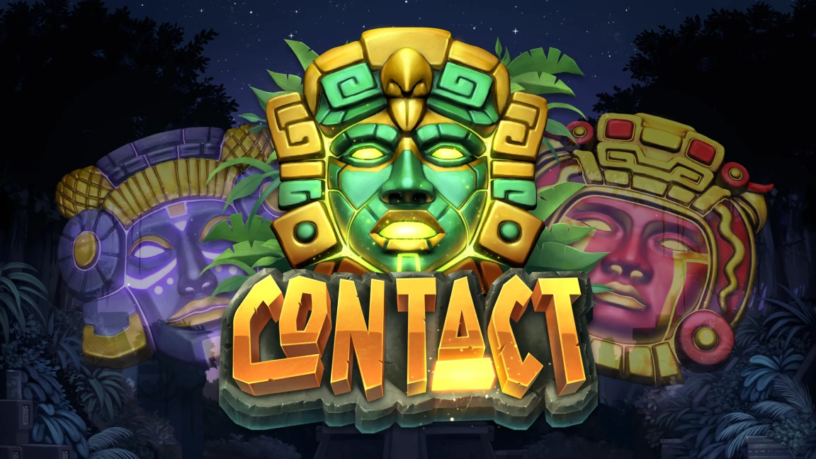 The promotional header for Contact, an online slot game on Betty.ca.