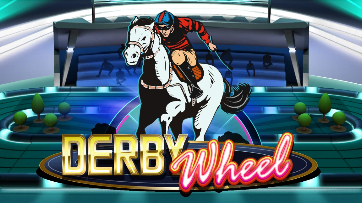 The promotional header for Derby Wheel, an online slot game on Betty.ca.