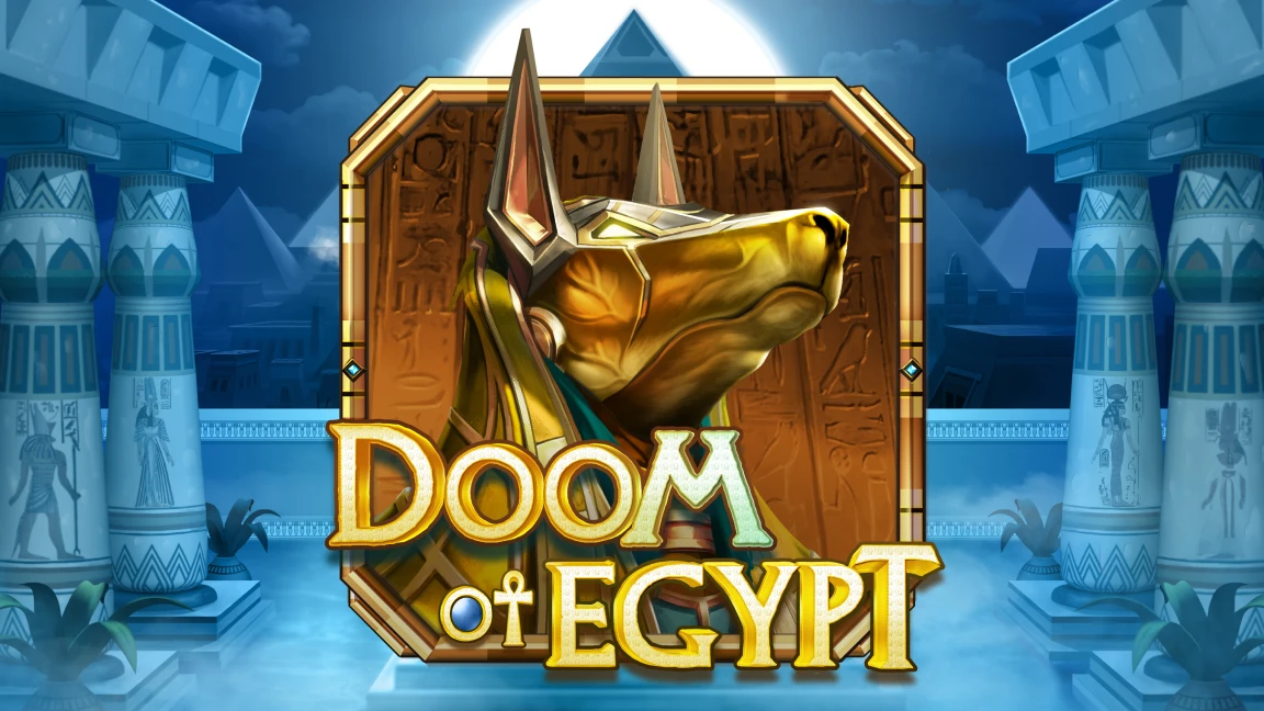 The promotional header for Doom of Egypt, an online slot game on Betty.ca.