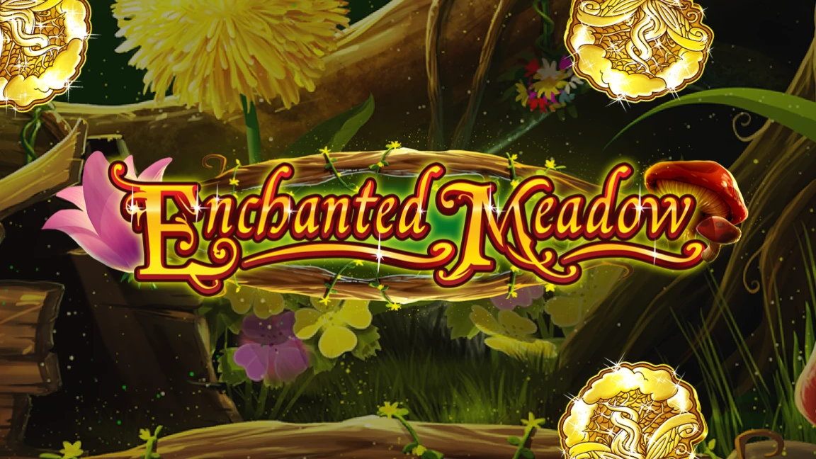 The promotional header for Enchanted Meadow, an online slot game on Betty.ca.