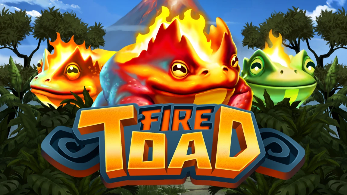 The promotional header for Fire Toad, an online slot game on Betty.ca.