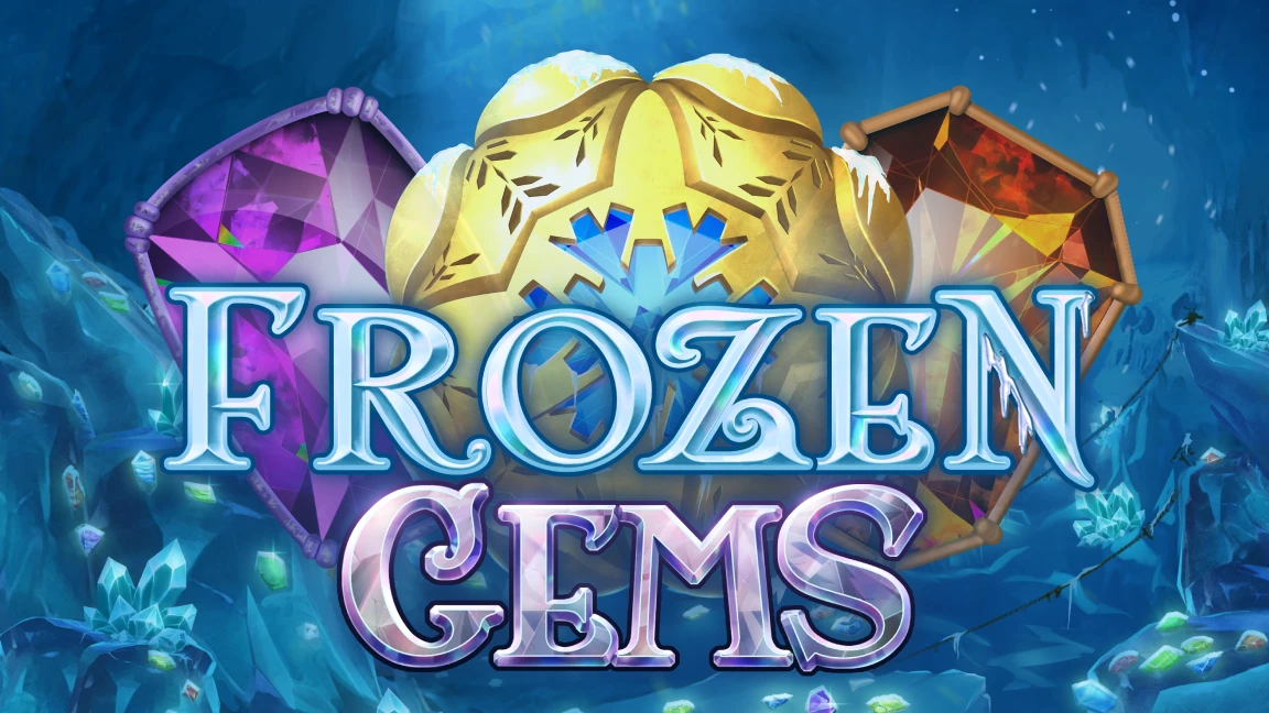 The promotional header for Frozen Gems, an online slot game on Betty.ca.