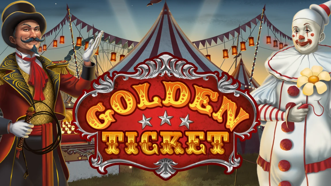 The promotional header for Golden Ticket, an online slot game on Betty.ca.