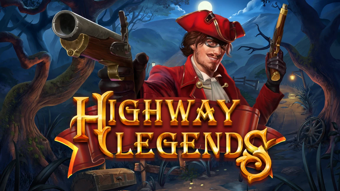 The promotional header for Highway Legends, an online slot game on Betty.ca.