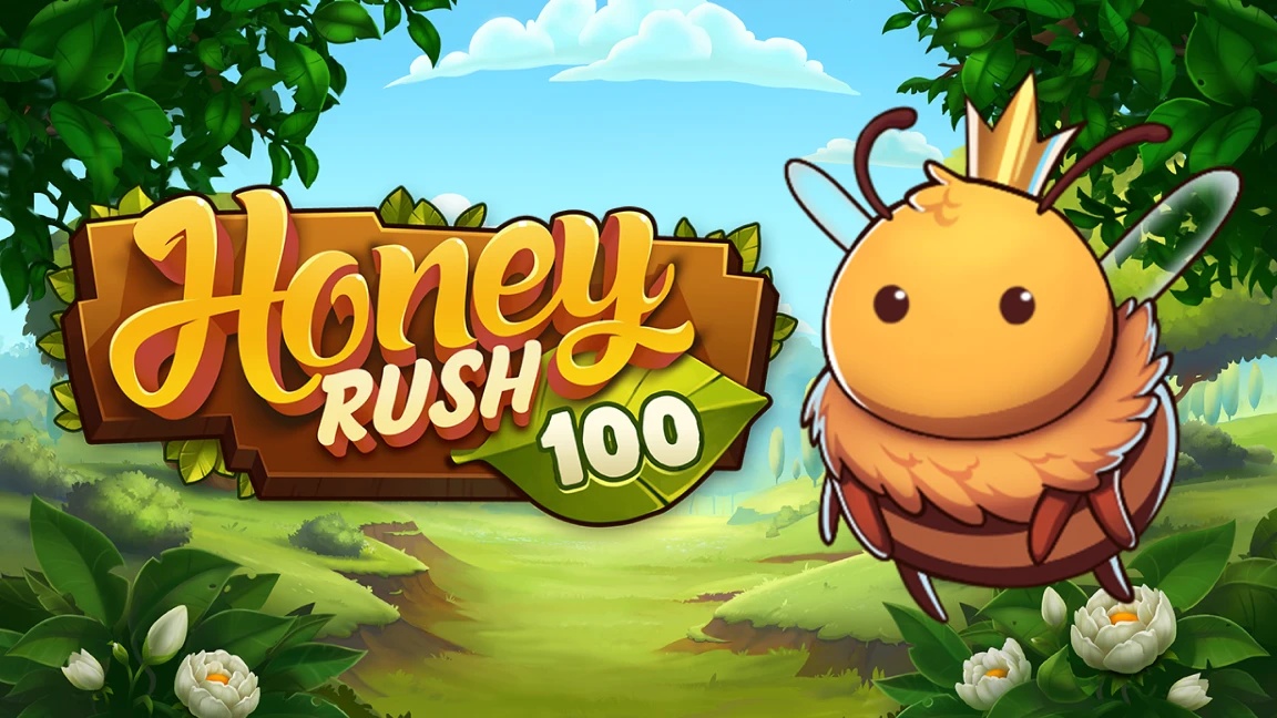 The promotional header for Honey Rush 100, an online slot game on Betty.ca.