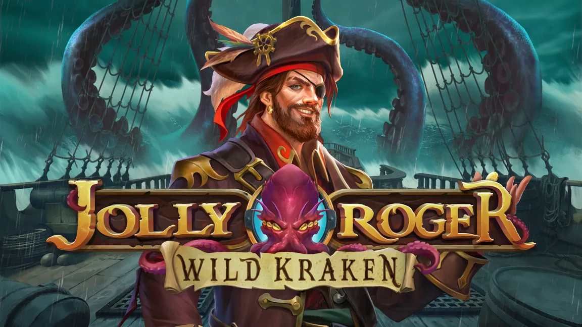 The promotional header for Jolly Roger Wild Kraken, an online slot game on Betty.ca.
