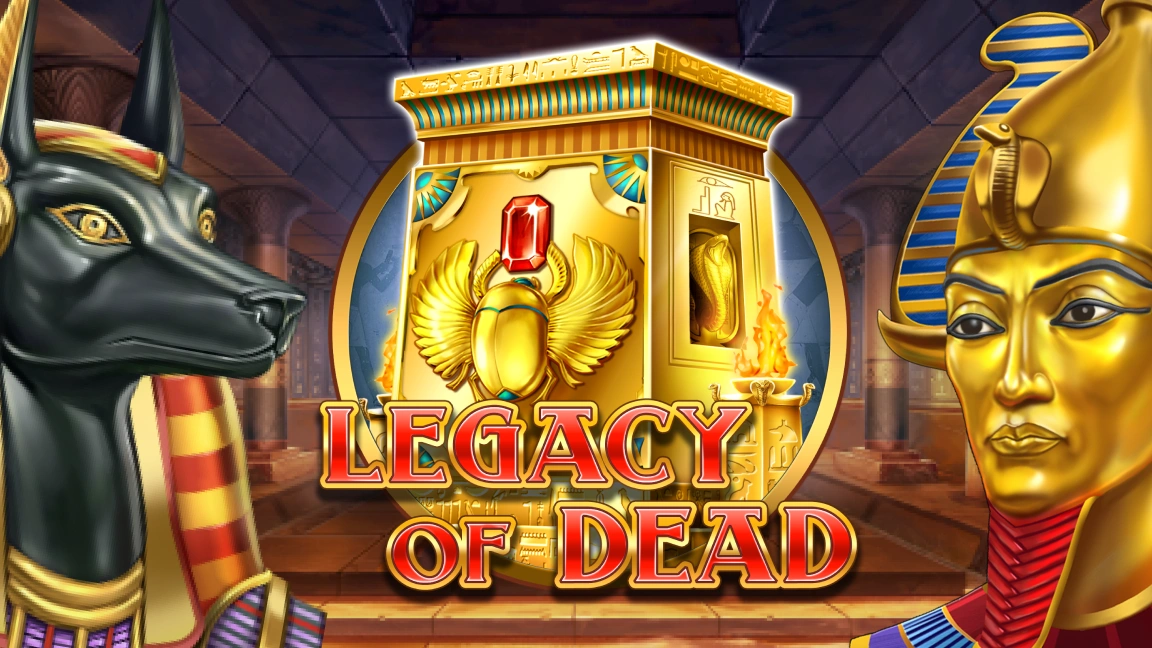 The promotional header for Legacy of Dead, an online slot game on Betty.ca.