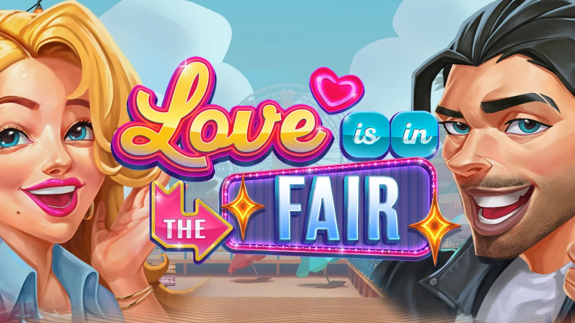 The promotional header for Love is in the Fair, an online slot game on Betty.ca.