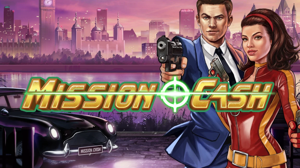 The promotional header for Mission Cash, an online slot game on Betty.ca.