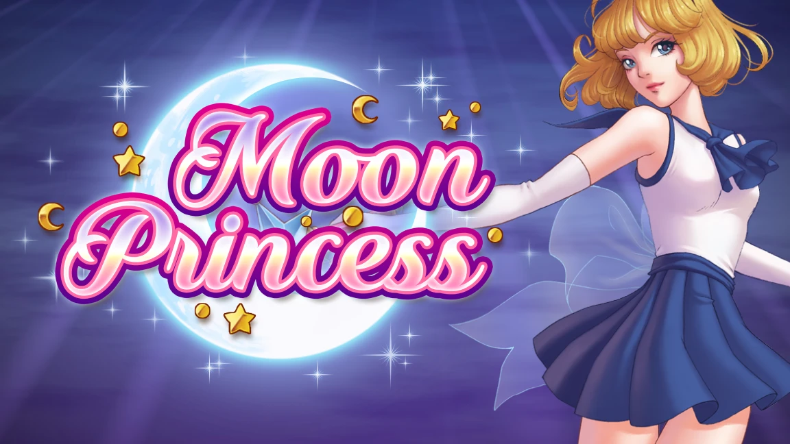 The promotional header for Moon Princess: Christmas Kingdom, an online slot game on Betty.ca.