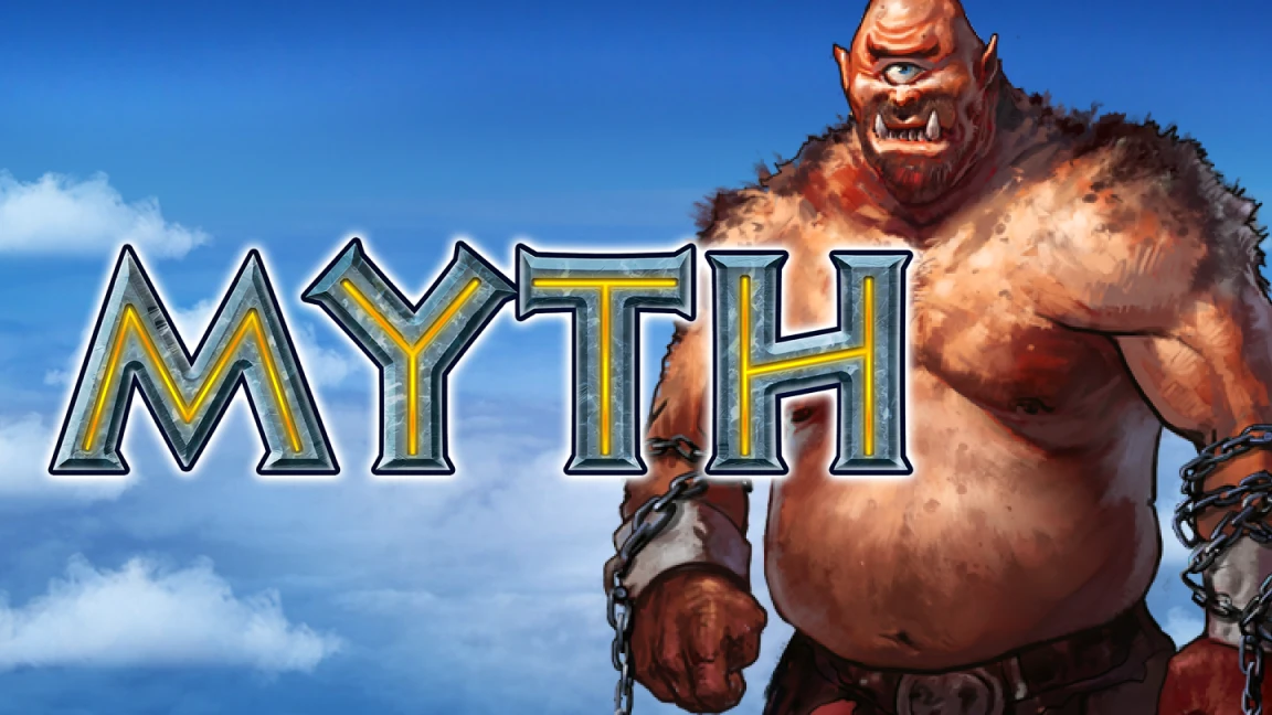 The promotional header for Myth, an online slot game on Betty.ca.